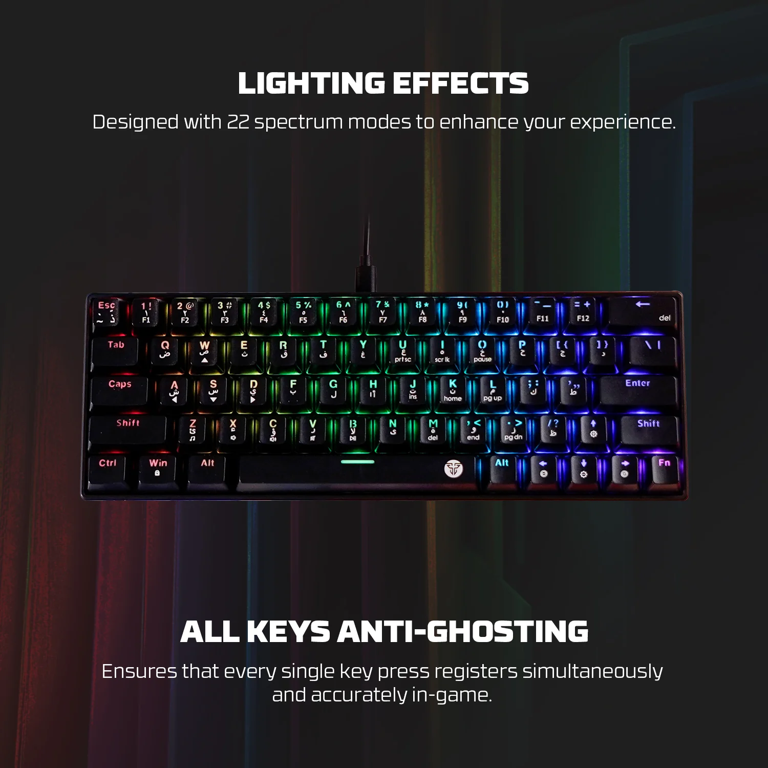Fantech Atom63 MK859c Mechanical Gaming Keyboard & Mouse Arabic/English Fantech Atom63 MK859c Mechanical Gaming Keyboard & Mouse Arabic/English